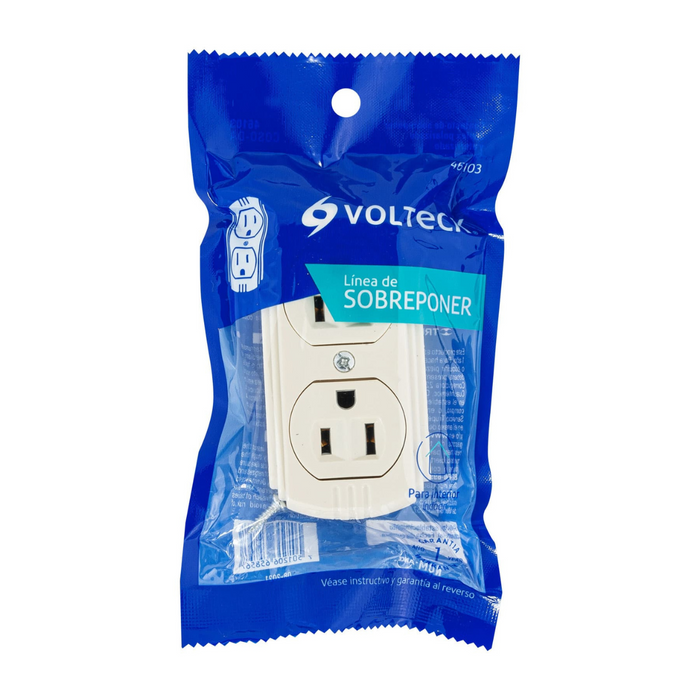 Contacto Duplex de Sobreponer Volteck