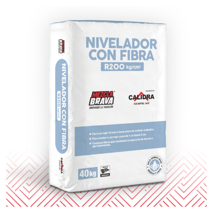 Nivelador de Piso con Fibra 40 Kg Mezcla Brava