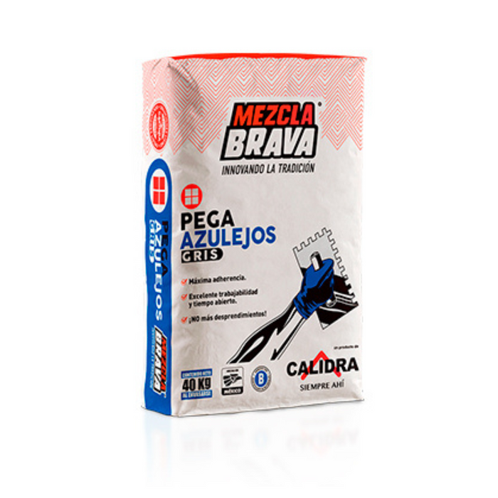 Pegazulejo Gris 20 Kg Mezcla Brava Calidra