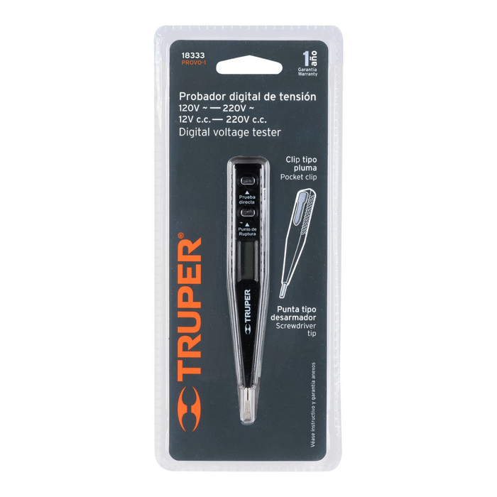 Probador Digital de Tension 120 Volts. C.A. Truper