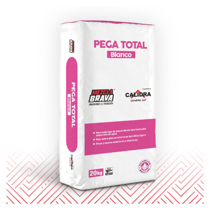 Piso Sobre Piso Blanco 20 Kg Pega Total Mezcla Brava Calidra