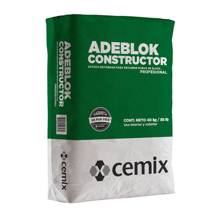 Estuco Constructor Adeblock Blanco 40 Kg Cemix