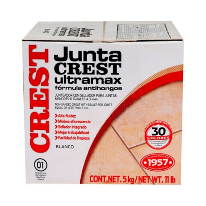 Junta / Boquilla Sin Arena Blanca 5 Kg Crest
