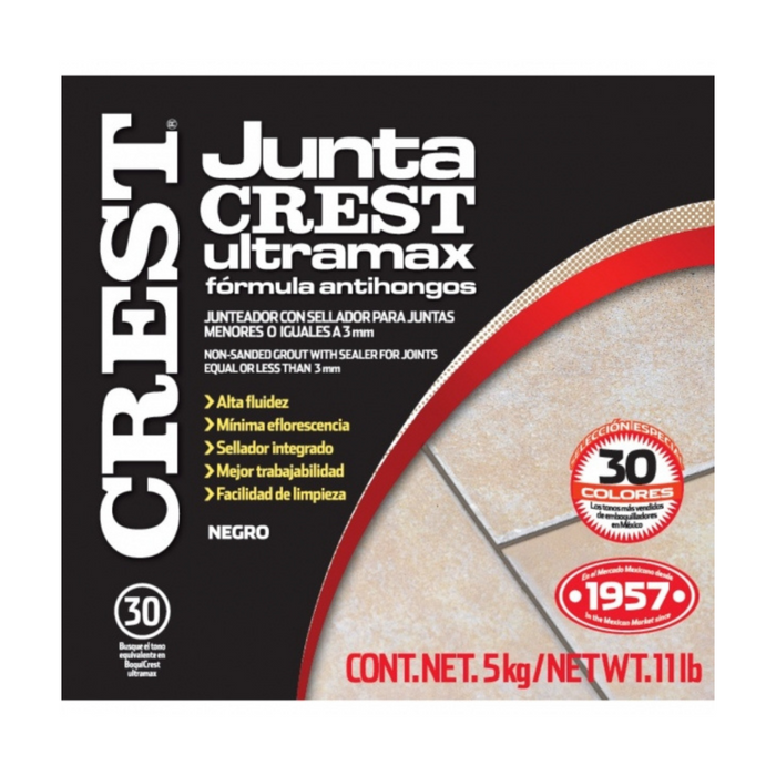 Junta / Boquilla Sin Arena Negro 5 Kg Crest