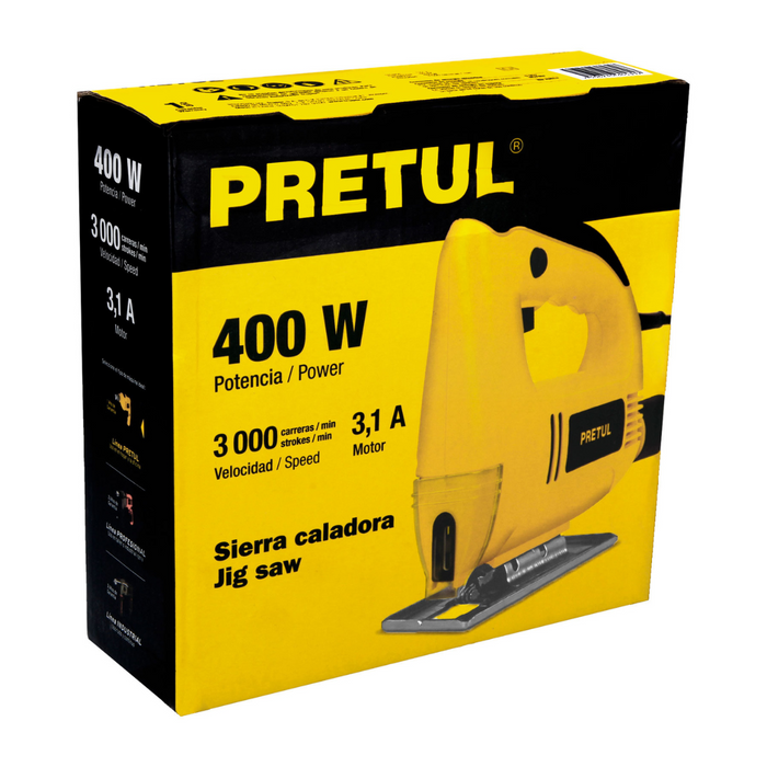 Sierra Caladora Potencia 400 W Motor 3.1 A Pretul