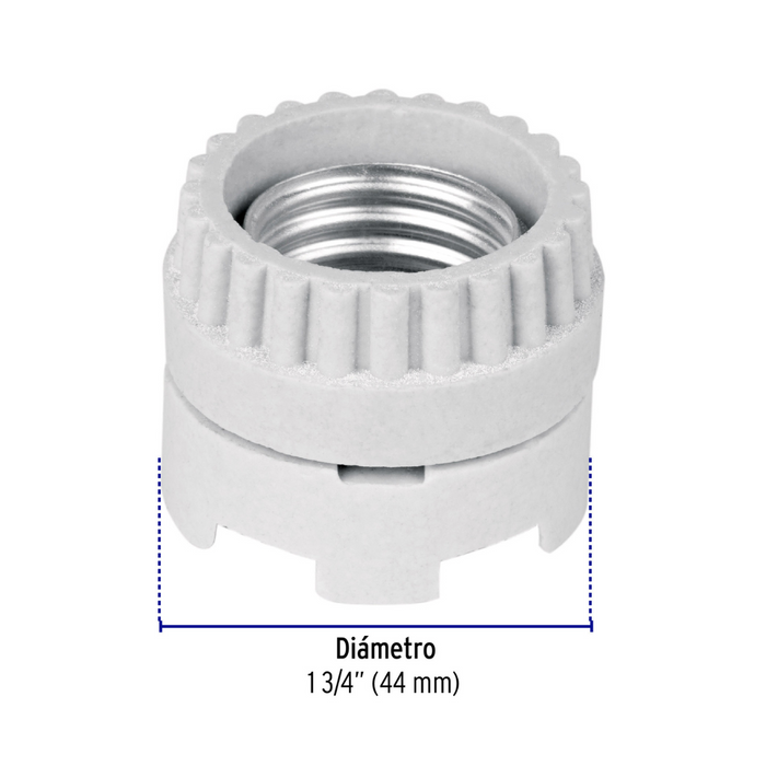 Soquet Tipo Anuncio de Porcelana Volteck