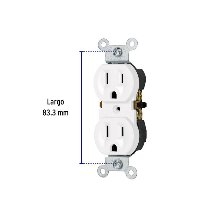 Contacto Duplex Blanco Volteck