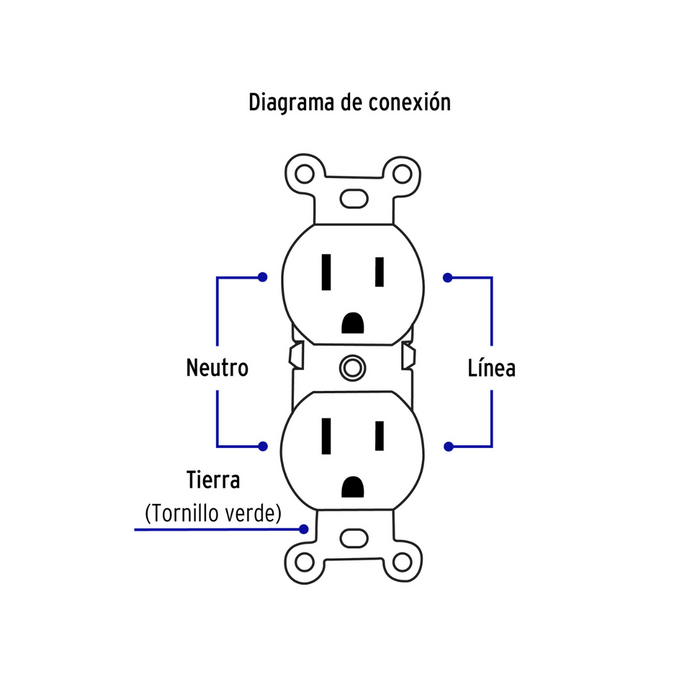 Contacto Duplex Blanco Volteck