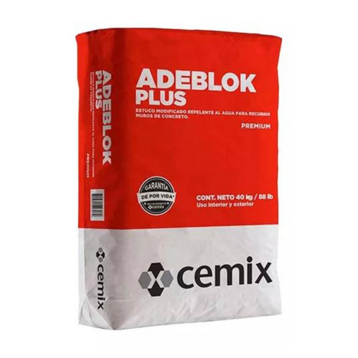 Estuco Plus Adeblock Blanco 40 Kg Cemix