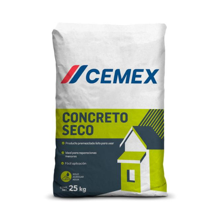 Concreto Seco Mezcla de Cemento-Arena-Grava 25 Kg Cemex