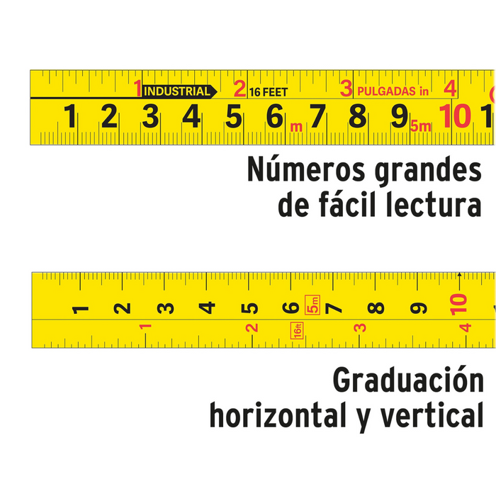 Flexómetro Auto-Lock Anti golpes de 5 Mts, cinta 19 mm