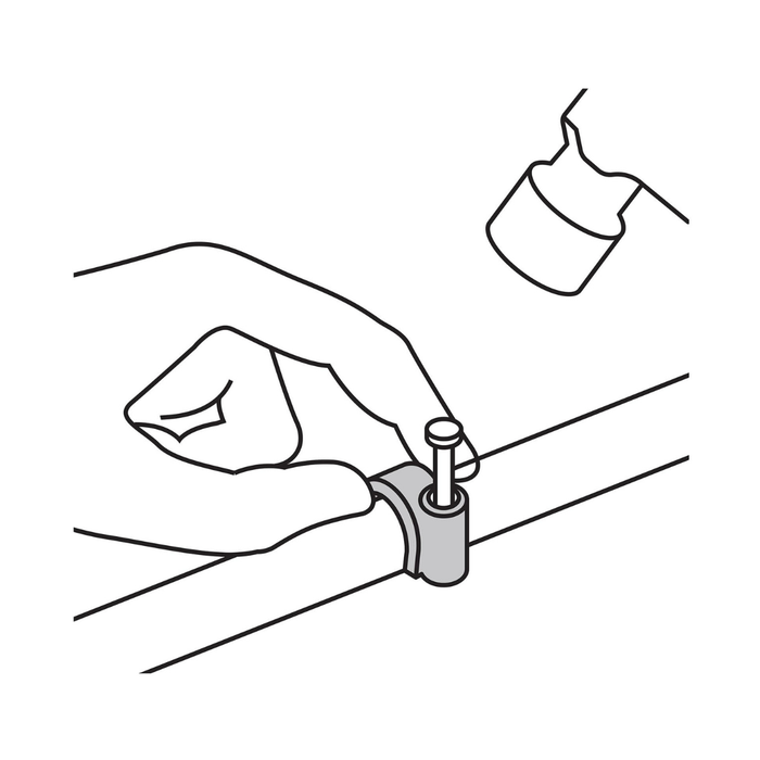 Grapa Curva para Cable Color Blanco Volteck