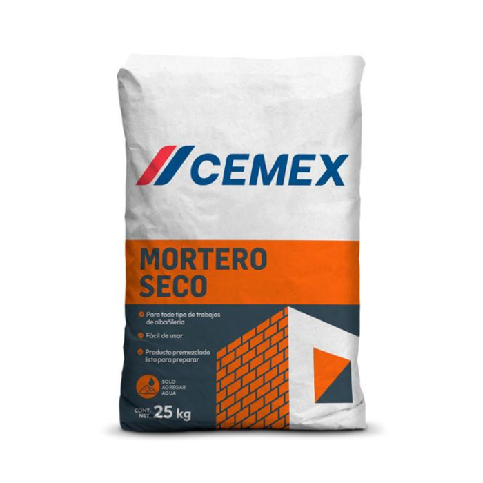 Mortero Seco Mezcla de Cemento y Arena 25 Kg Cemex