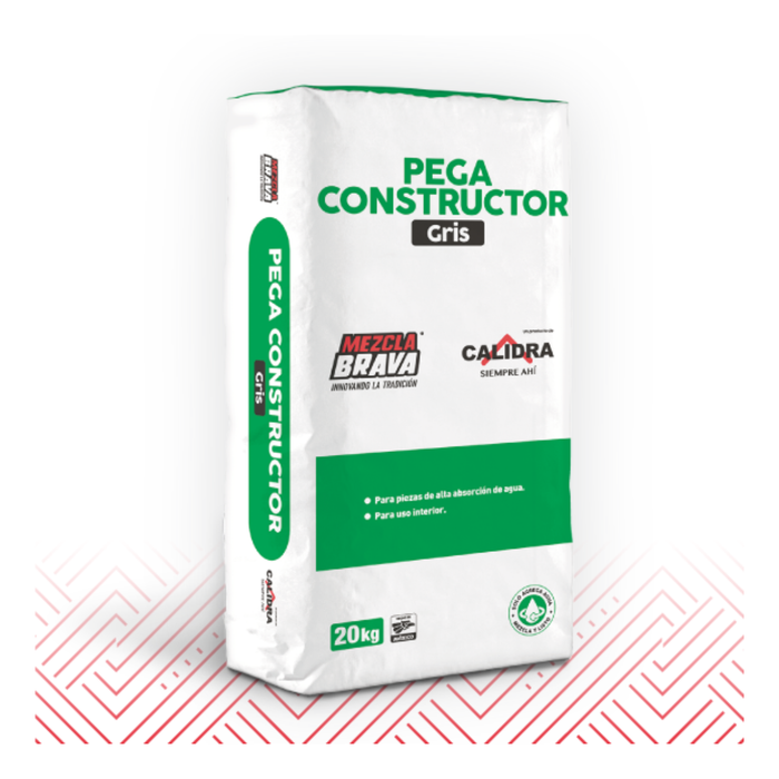 Pegazulejo Gris Pega Constructor 20 Kg Mezcla Brava Calidra