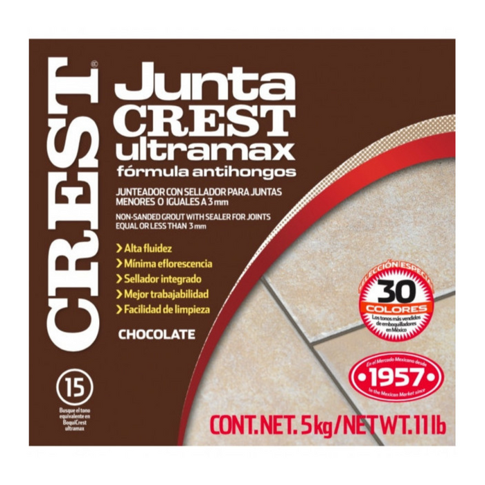 Junta / Boquilla Sin Arena Chocolate 5 Kg Crest