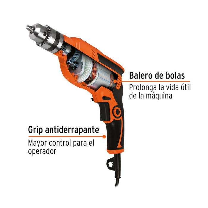 Roto Martillo Broquero 3/8" Potencia 600 W Motor 4.7 A Truper